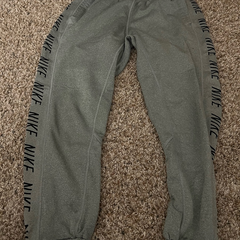 Nike Olive Joggers with Side Logo